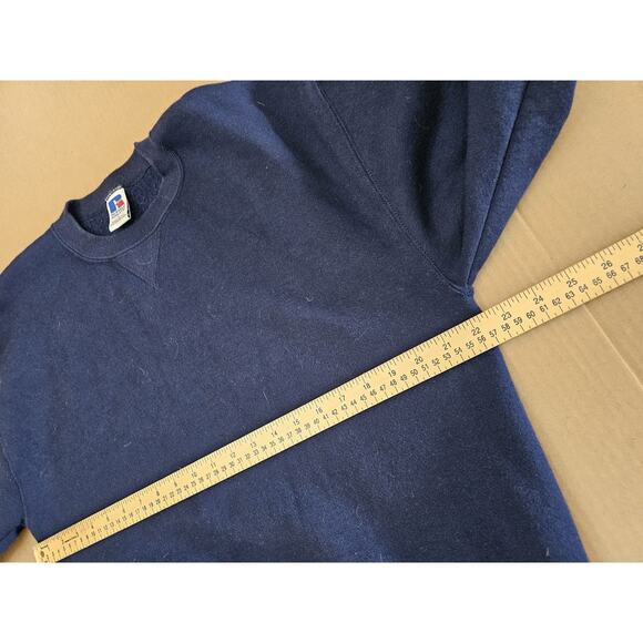Vintage Russell Athletic Sweatshirt Large Blue Crew Neck Made in USA 90s - Picture 8 of 8